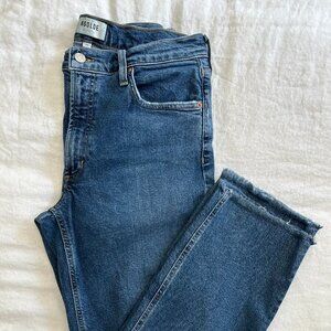 Agolde Kye Ankle Straight Leg Organic Cotton Jeans in Mirage Wash (Size 30)